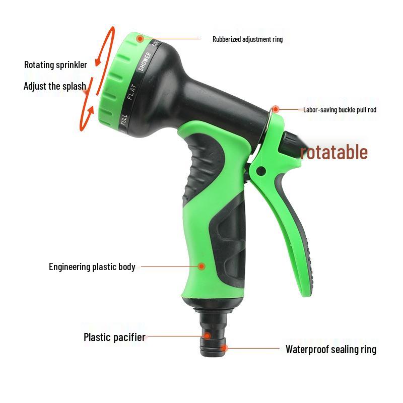 Magic Retractable Garden Hose with High-Pressure Sprayer for Gardening and Car Washing