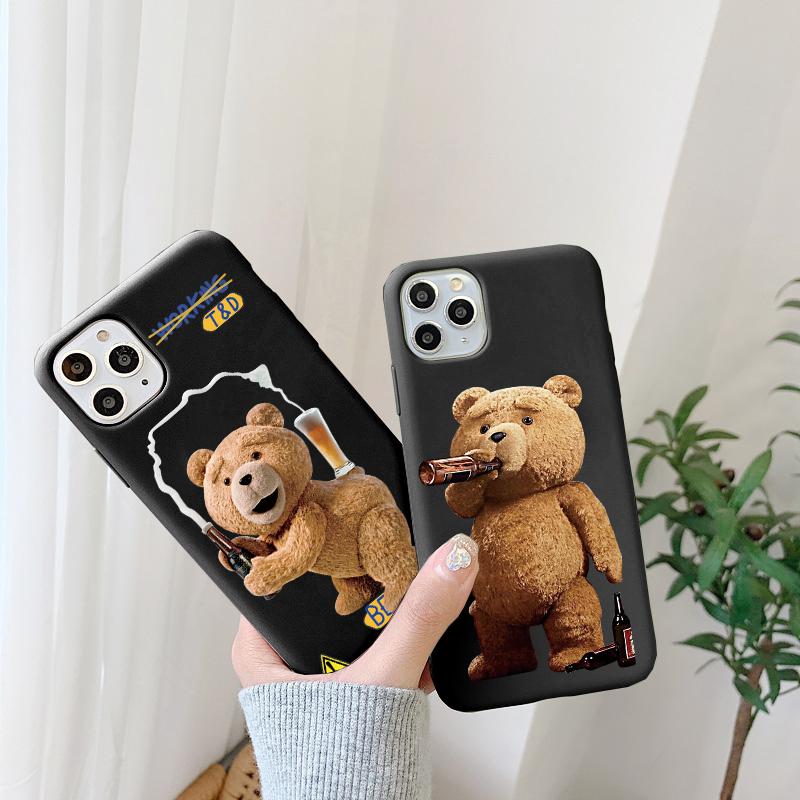 Cute Cartoon Bear Case For Samsung Galaxy M13 M31 M32 M52 S21 S20 FE S22 S10 S8 S9 Plus Note 9 8 20 Ultra 10 Lite S10e Soft Capa