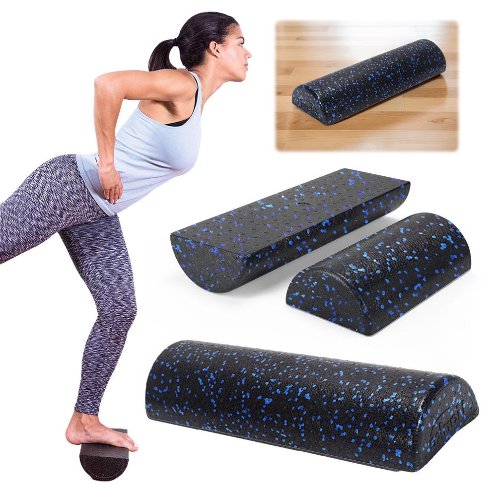 Halbrunder Balance-Trainings-Rollenblock, Muskelentspannung, Gymnastik-Massagerolle, Schaumstoff-Massage-Roller-Stick für Pilates-Sport