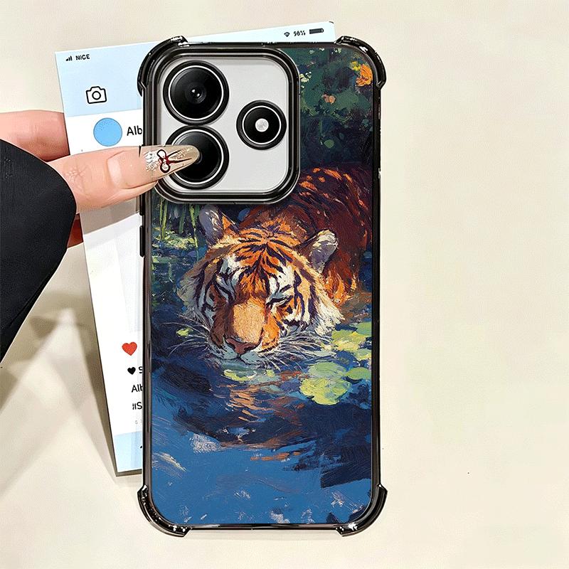 Superior Tiger Pattern Art Soft Phone Case For Xiaomi Poco X7 X8 Pro Max X6 X5 X3 F8 Ultra F7 M8 M7 M5S Redmi 15C 15A 15 14C 13C