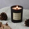 Handmade Wood Core Scented Candle, Soy Wax Frosted Black and White Cup, Fragrance Souvenir