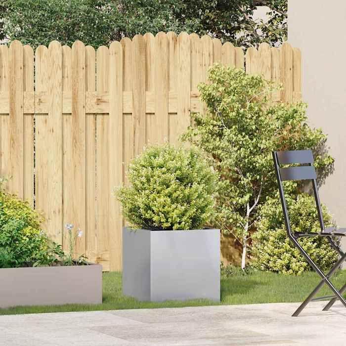 VidaXL Jardinière 40x40x40 cm acier galvanisé, pot de fleurs, support de plantes, lit surélevé, support de jardinière 860666