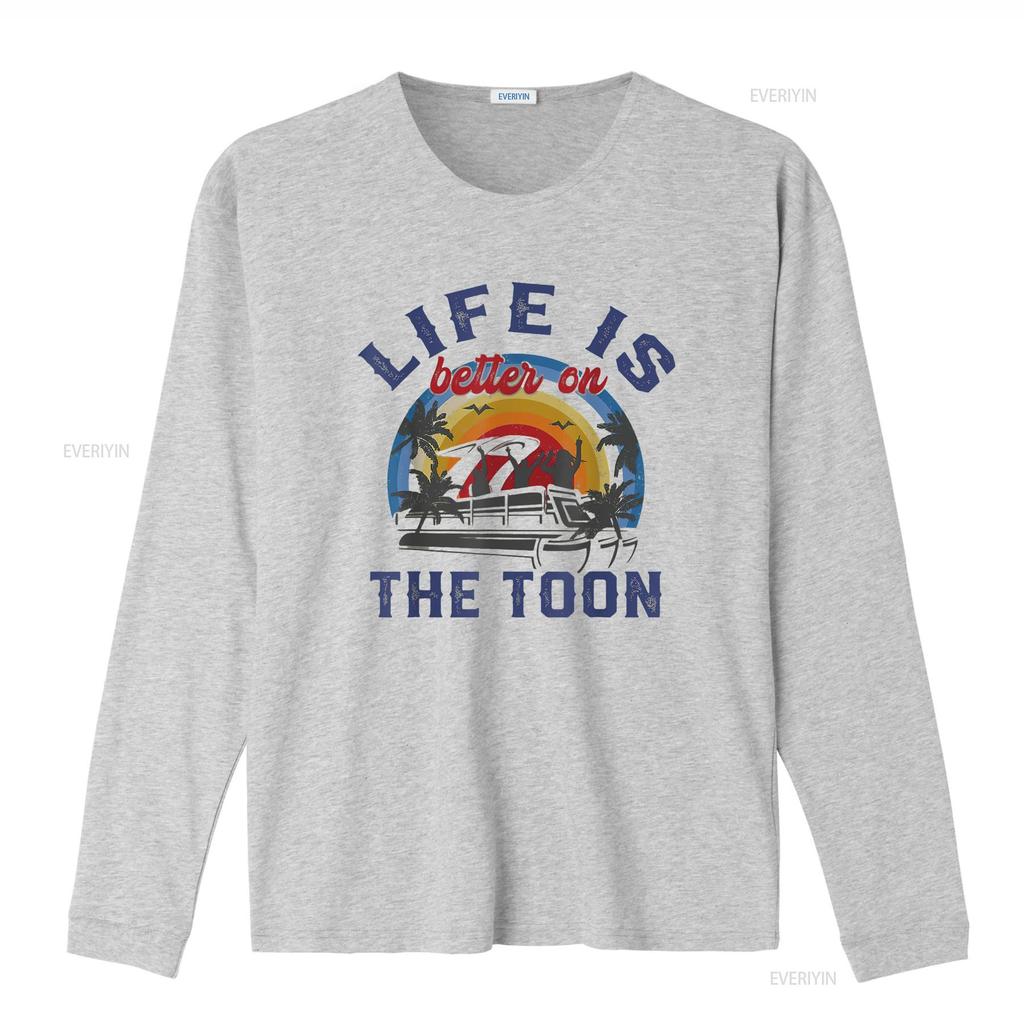 Womens Life Is Better On The Toon Funny Pontoon Boat Boating T Shirt Black 2XL vintage Washed Unisex homme Slightly Casual