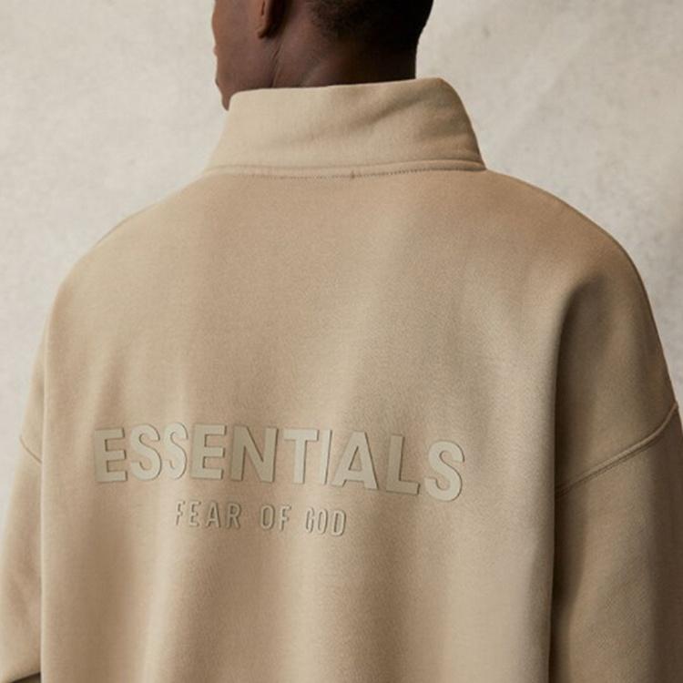 Fear of God Essentials SS21 Mockneck Half Zip 'Moss' Men's FOG-SS21-581