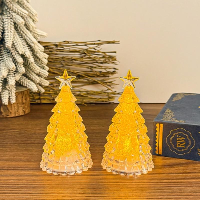 Nachtlicht Weihnachtsbaum Schmiedeeisen Für Schlafzimmer Zimmer Wohnzimmer Tischplatte Weihnachts-Festival Party Atmosphäre Deko