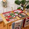 New Christmas Supplies Cartoon Santa Claus Placemat Christmas Ornaments Dining Table Insulation Pad Christmas Tree Decoration