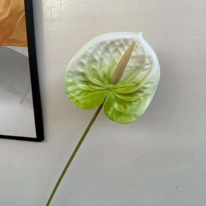 10Pc/lot 3D Printing Palm Artificial Flowers Wedding Hall Layout Home Decoration Fake Anthurium Flowers Party Flower Arrangement