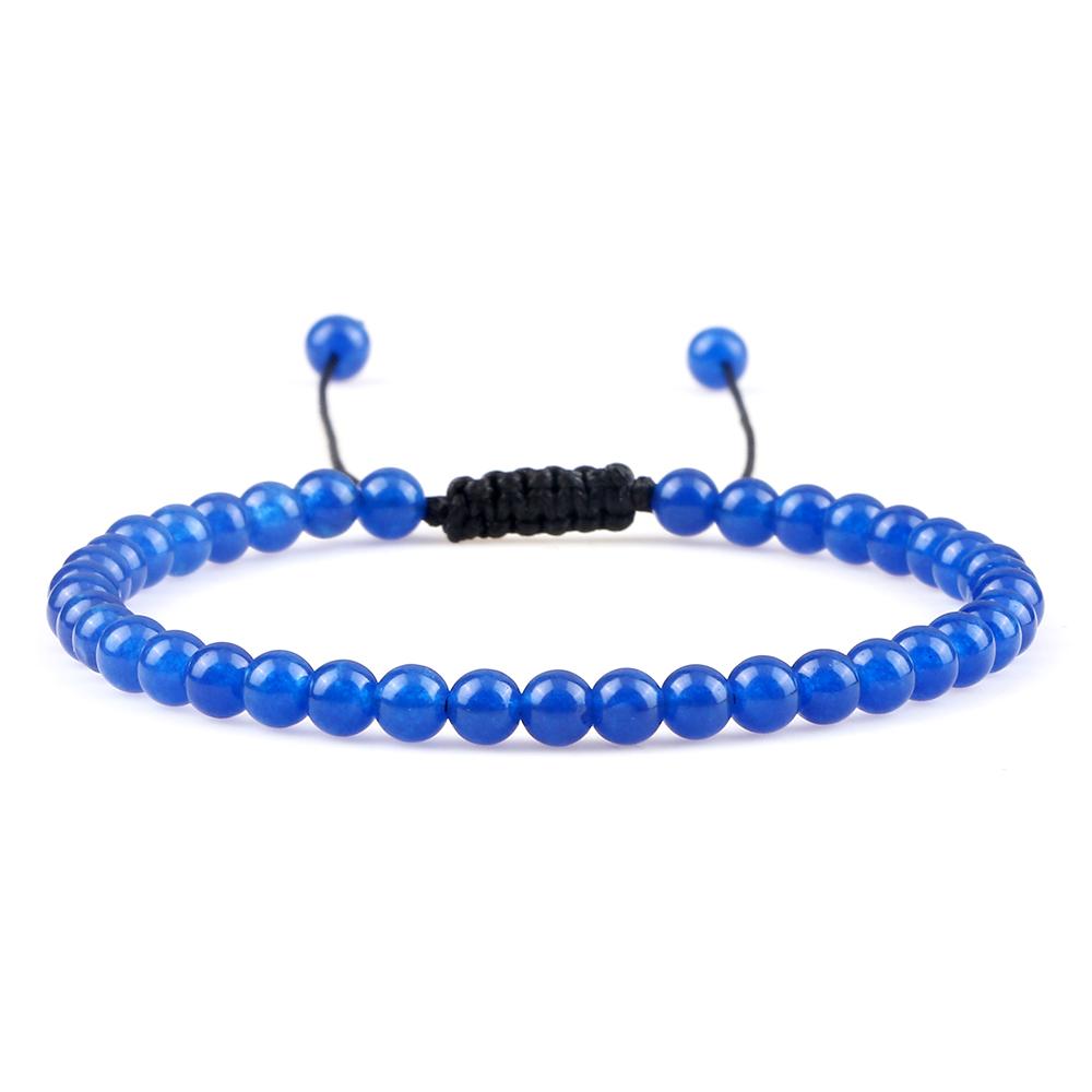 Adjustable Mini Natural Stone Lava Tiger Eye Beaded Bracelets & Bangle for Women Men Chakra Beads Braided Bracelet Charm Jewelry