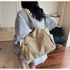 Large capacity wear-resistant canvas bag trendy tote bag lightweight women's shoulder backpack leisure travel handbag