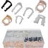 Msyuusr 70Pcs Fuel Line Clips, 3/8" 5/16" Plastic Fuel Tank Repair Kit, 7 Size Nylon Fuel Line Repair Kit, Auto Fuel Line Retainer Clips Replacement
