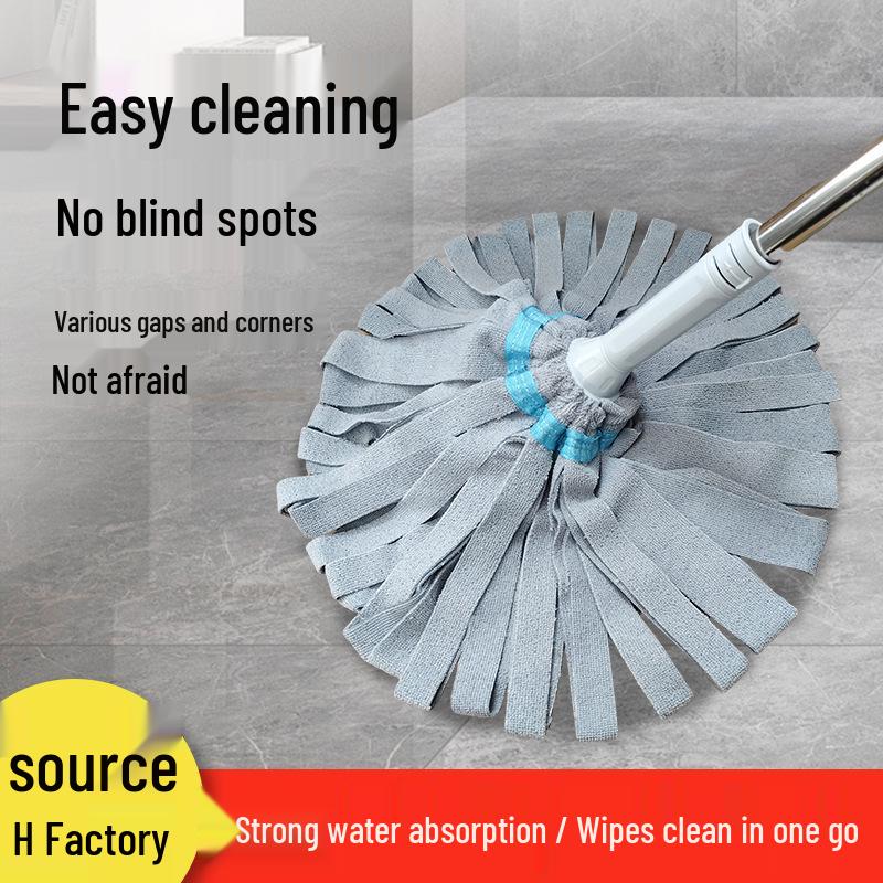Picasso Hand-Free Self-Wringing Stainless Steel Mop - Wet & Dry Cleaning Solution Self-Wringing Mop, Single Head Only