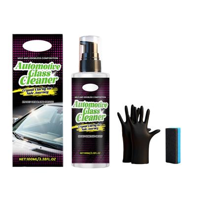 Autoglasreiniger-Spray, Scheibenwaschflüssigkeit, Autofensterreiniger, Autopflegeprodukte, Duschkabinentür Wasserfleckenentferner Waschset, 100ml
