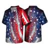 Unisex V Neck Short Sleeve Scrub Top with Star Print and Pocket Design for Healthcare Professionals