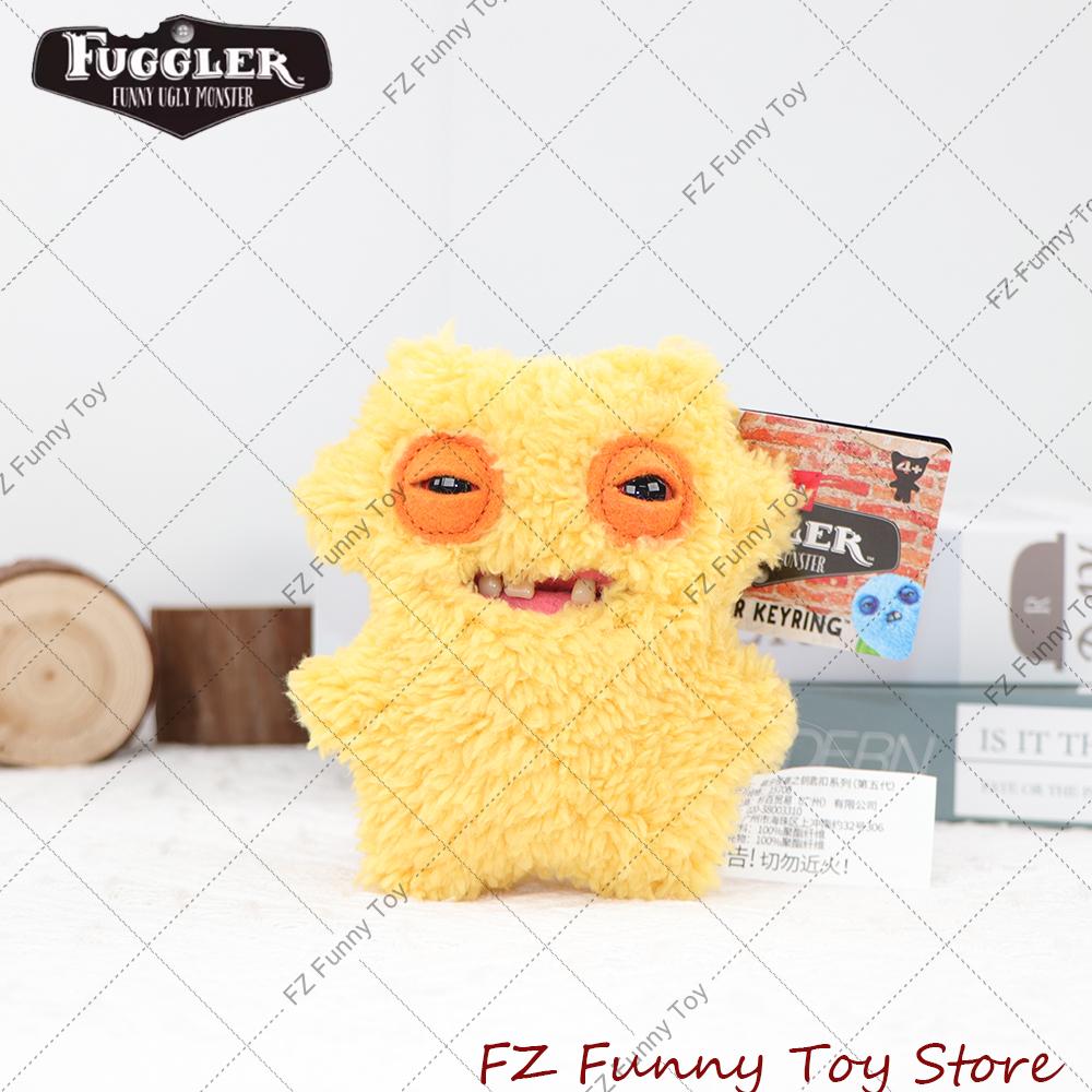 Fuggler Monstre Moche Original Porte-clés Pendentif Poupée Monstre aux Dents Drôles Compte Underoo McGoo Lapin Rose enragé 12-14cm Jouet Cadeau
