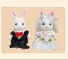 Non-Toxic Simulation Forest Rabbit Family Diy Playset Mini Rabbit Bear Figure Toy Dolls Kids Gifts