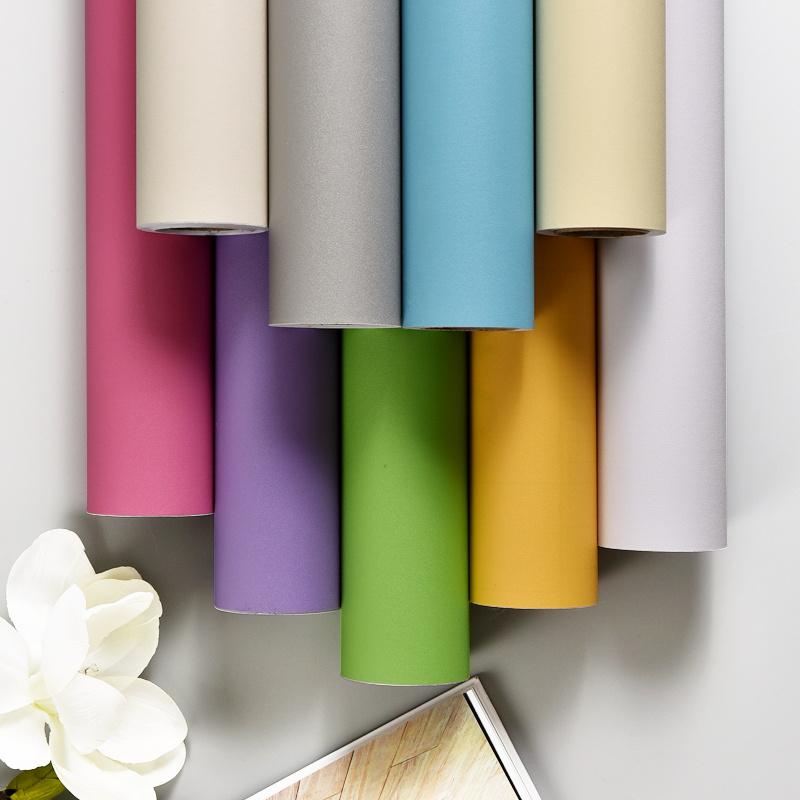 

Pure Color Self-Adhesive Matte Wallpaper Room Bedroom Wall Decoration Desktop Wardrobe Waterproof Furniture Renovation Sticker 1M x 40CM