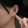 925 Sterling Silver Freshwater Pearl Hoop Stud Earrings - Elegant, Simple Ear Jewelry Accessories