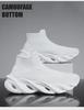 Men's Autumn Lightweight Knit Sneakers - Breathable, Sock-Style, Blade Design for Running and Casual Wear