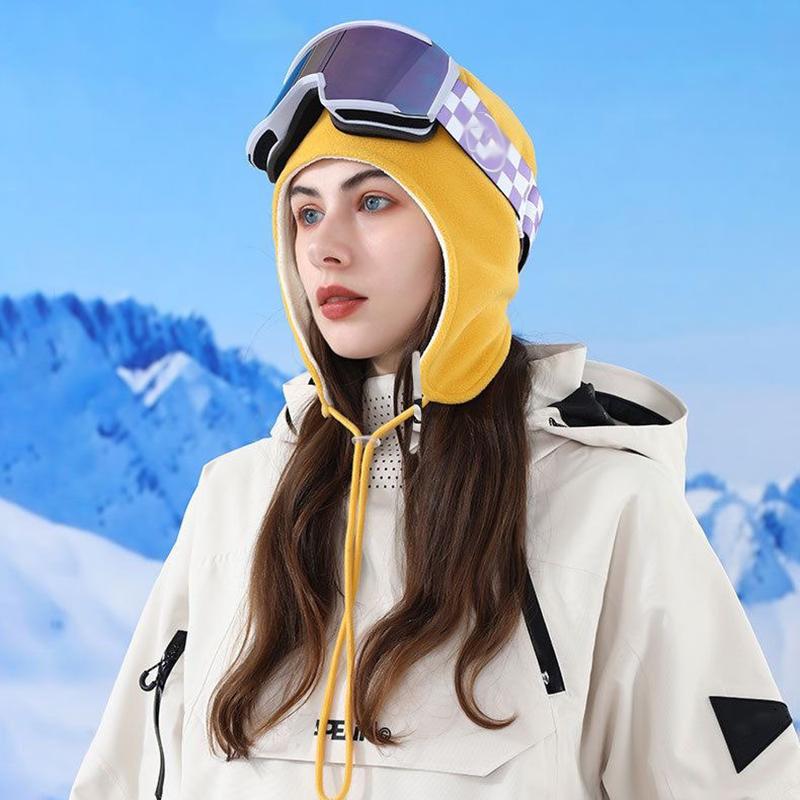 Winter Adjustable Thermal Hat Windproof Ear Protection Skull Cap for Under Helmet Cycling Skiing  Outdoor Sports