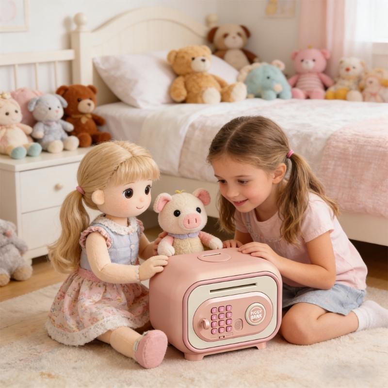 Piggy Banks with Fingerprint Password Electronic Cash Coin Banks Money Saving Box Birthday Gift for Boy Girls