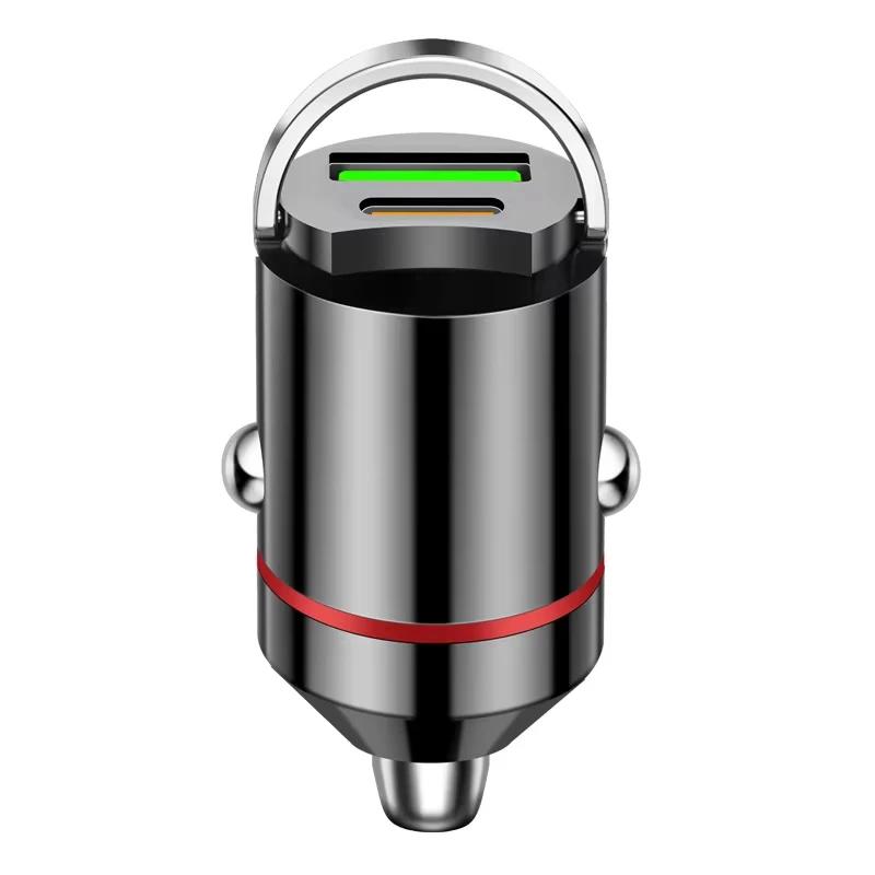 100W Autoladegerät Zigarettenanzünder PD Schnellladung Für IPhone QC3.0 Mini USB Typ C Mini Auto Handy Ladegerät Für Samsung Huawei xiaomi