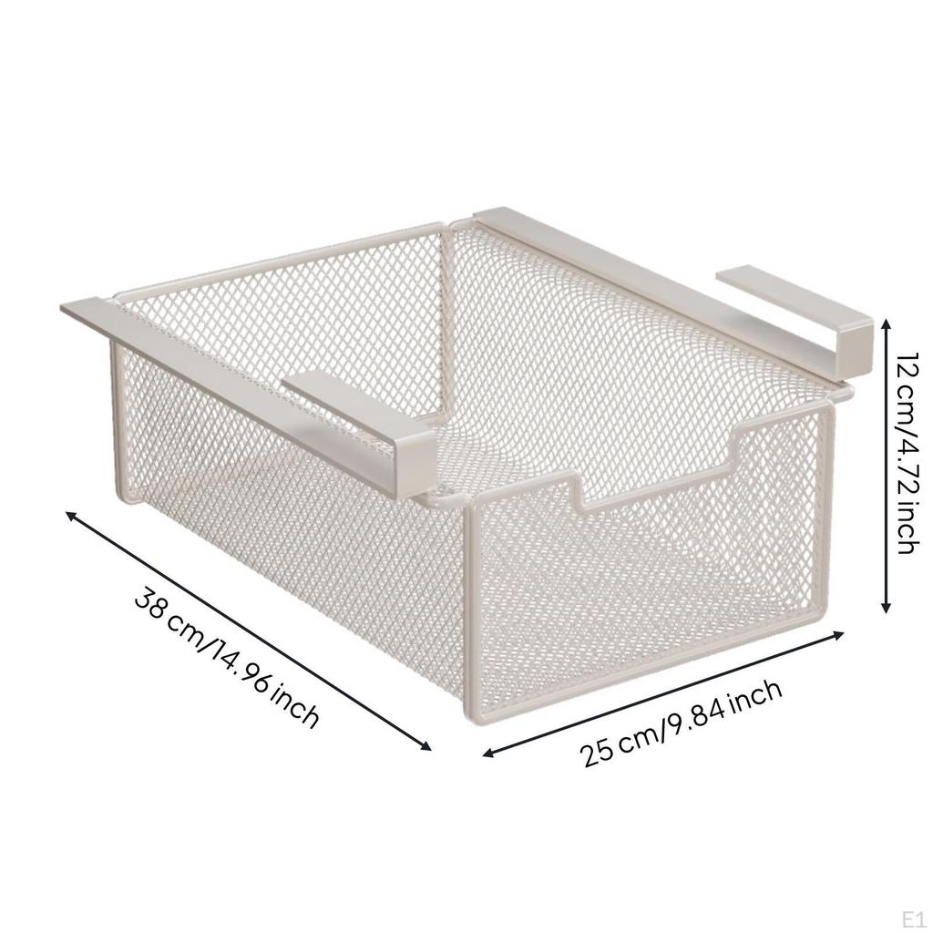 Under Shelf Hanging Storage Basket SpaceSaving Undershelf Metal UnderCabinet