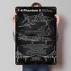 F Phantom II Fighter US Printed Poster Customized Wall Art Retro Vintage Metal Tin Signs for Home Living Room Decorations House
