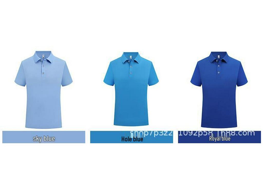 Custom Polo Shirts with Logo Print – Solid Color, Breathable, Short Sleeve Work Uniforms