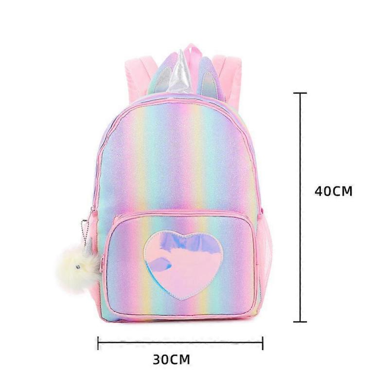 Kinderrucksack Mädchen Regenbogen Schultasche Einhorn Große Kapazität Kinderrucksack Studentin Cartoon Schultasche Mädchen Kleine Prinzessin Rucksack Lig
