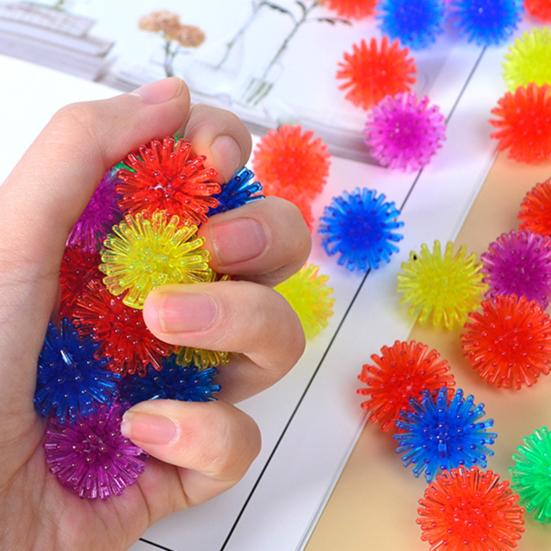 50Pcs Spiky Hedge Balls Multicolor Mini Porcupine Balls Stress Relief Soft Small Massage Ball Sensory Fidget Toy Birthday Party Favors