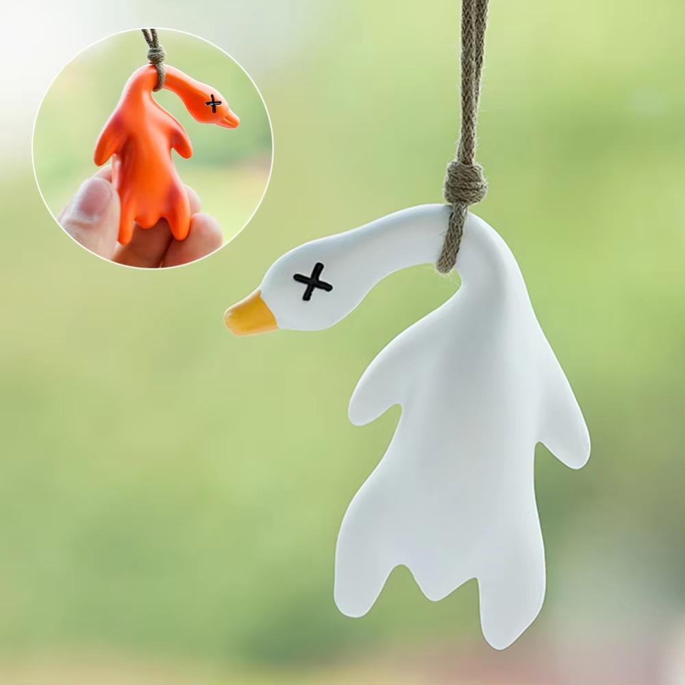 Change Color in The Sun Roasted Duck Car Mirror Ornaments Mini Swing Duck Car Hanging Pendant