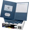 Dark Blue Textured Double Pocket Folder, 110-Pack, Letter Size for Office Storage.