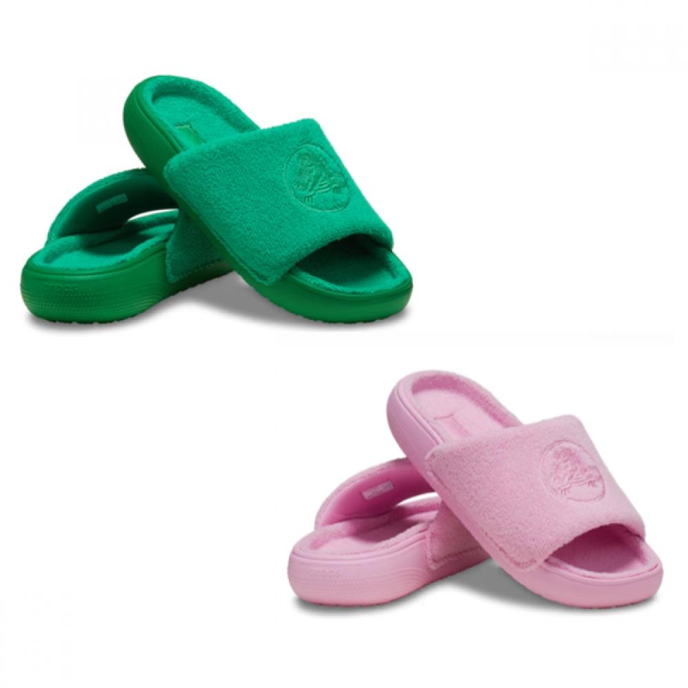 

Crocs Classic Towel Slide 209962 3wh209962 6wy M8W10(265)/2099623WH (green ivy)