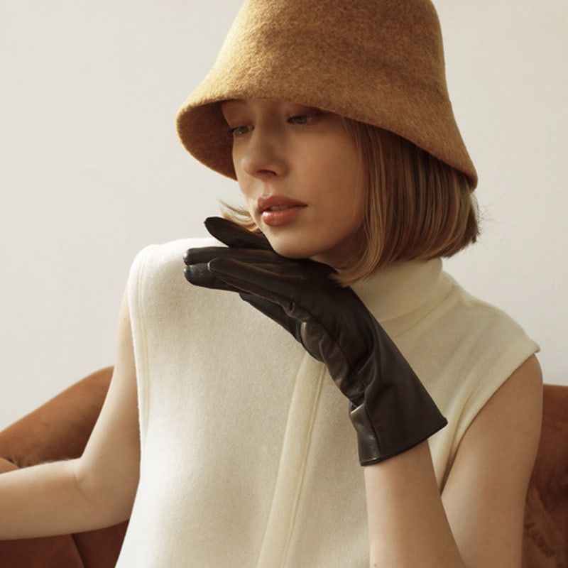 Marchen Women's Real Sheepskin Gloves (long Ver.)