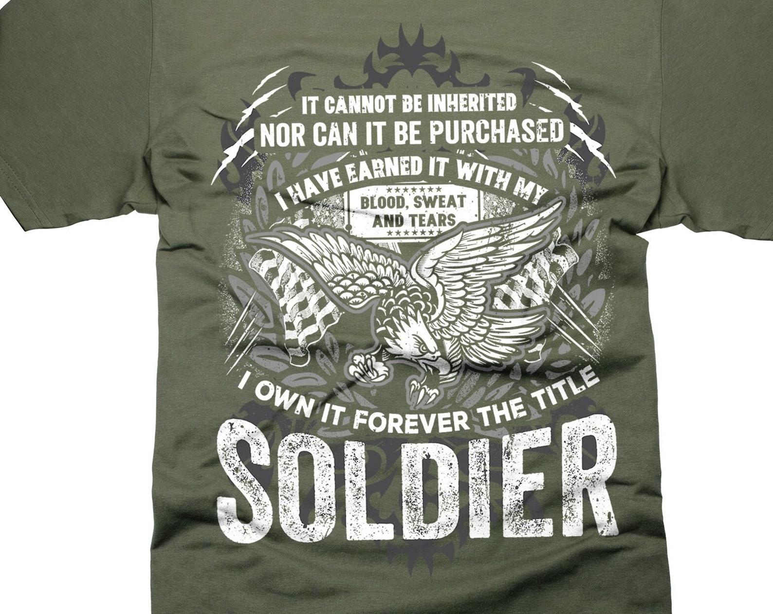 Mens Soldier T-Shirt Soldier Patriotic Shirt Soldier Birthday Christmas Gifts Soldier Military Army Shirts Soldier Gift Ideas For Him Men 2XL