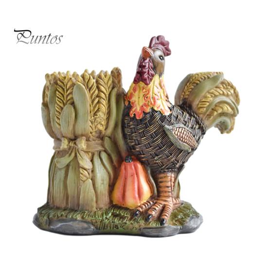 Autumn Harvest Home Decorations Figurine Ornament, Decorative Resin Statue, Turkey/Scarecrow/Pumpkin Collectibles for Halloween Tabletop Centerpiece