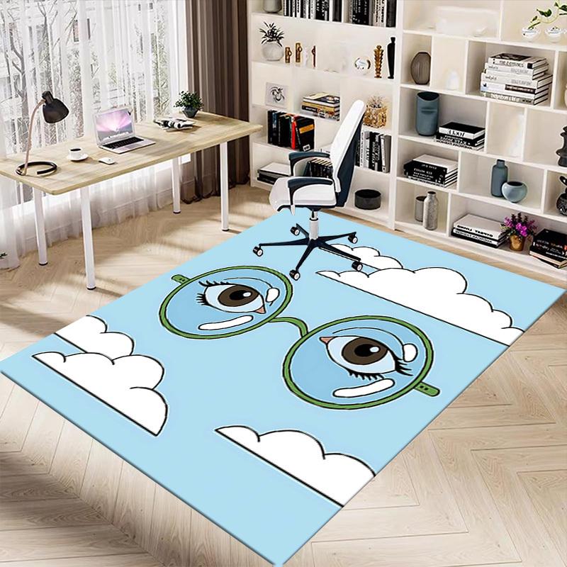 1PC eyes glasses Anti-slip carpet, suitable for Office, bedroomand playrooms. It can also be used as a sofa footrest cover-W49