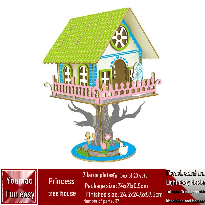 3D drevené puzzle architektonický model školská remeselná festivalová aktivita hračka