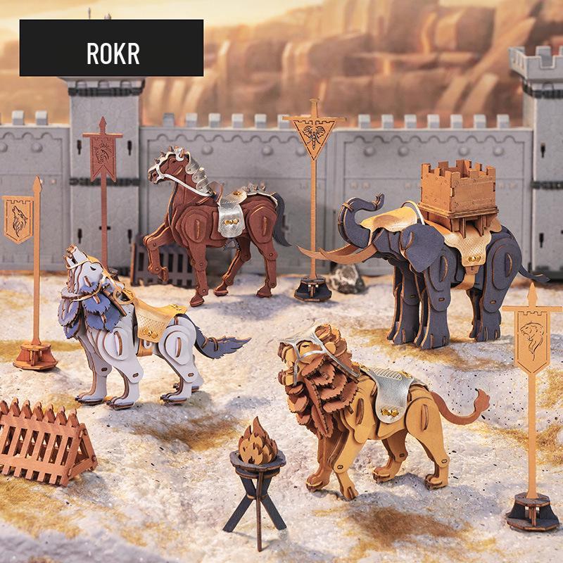 

Robotime War Elephant 3D Puzzle: DIY Educational Building Toy for Kids