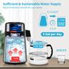 SucceBuy 4L destilátor vody 1,5 l/h 1 l/h výrobník destilovanej vody s časovačom 0-99 H Stolný čistička vody s duálnym zobrazením teploty