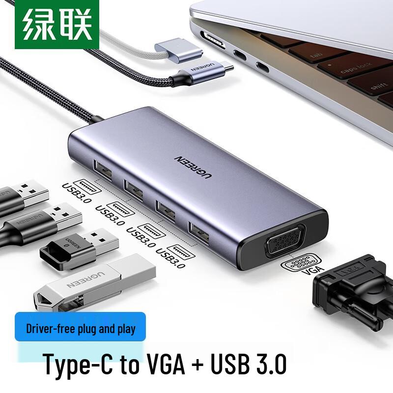 UGREEN USB-C 5-in-1 Multiport Adapter with VGA