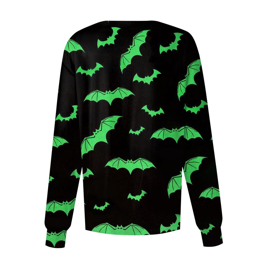 Ženy Vzor s dlouhým rukávem Kapsa Pracovní Halloween Potisk Stojací límec Jednořadý ochranný overal Cardigan Bunda Top