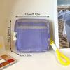 Square Mesh Cosmetic Bag, Portable Square Cosmetic Storage Bag With Zipper, Multi-Purpose Sundries Storage Bag