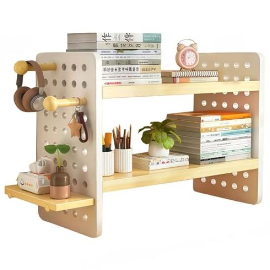 

DWRE Desktop Desk Desktop Desktop Top Small Organizing DIY Perforated Board Side Multiple Combination Small Item Top Easy Space for Office or Study