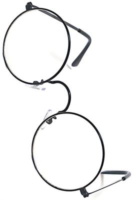 Bliss Leather Black and Clear Round Fashion Sunglasses for Men and Easy On the Small To Large Stays In Metal Slimming Glasses, Glasses, Round,