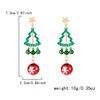 Trendy Christmas Santa Claus Snowflake Dangle Earrings for Women Xmas Tree Earring Girls New Year Jewelry Gift