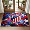 Atletico Madrid Design Crystal Velvet Rug Soft Decorative Mat for Bedroom Entrance