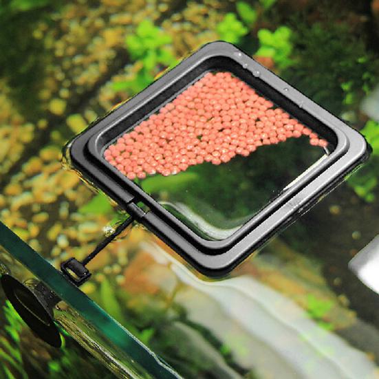 Kroužek na krmení pro ryby Pevná plocha na krmení Závěs na tácek Plastové akvárium Plovoucí kroužek na krmení pro ryby s přísavkou pro zlatou rybku Guppy Betta