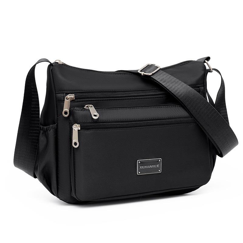 2025 new Oxford cloth women's bag casual multi-layer shoulder messenger bag breathable large capacity small square bag mother bag