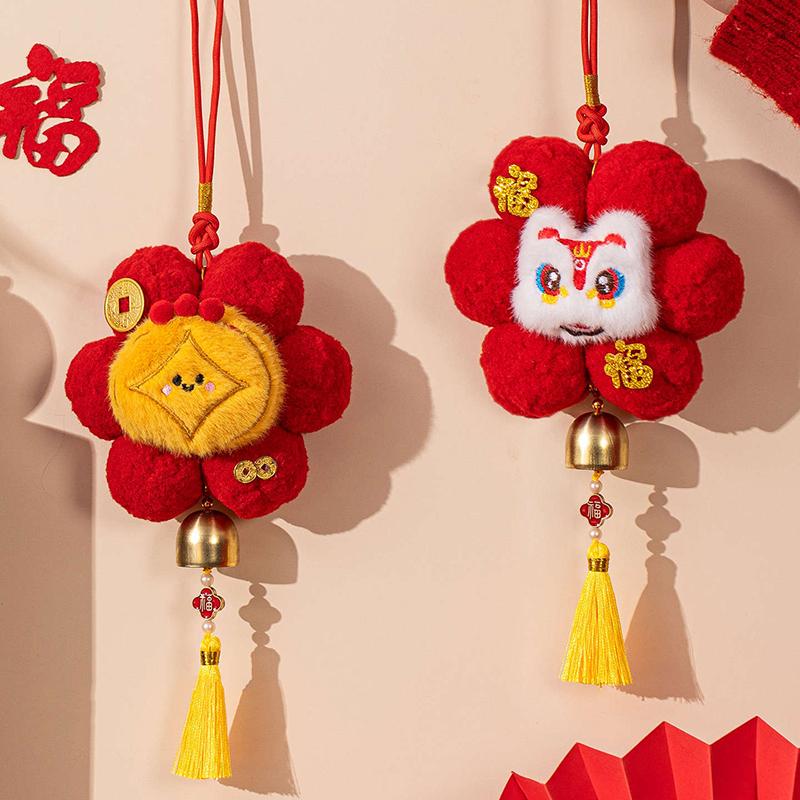 2026 Year Of The Horse  Year Decor Pendant Plush Living Room Joyful Atmosphere Decor Spring Festival Entrance Door Hanging